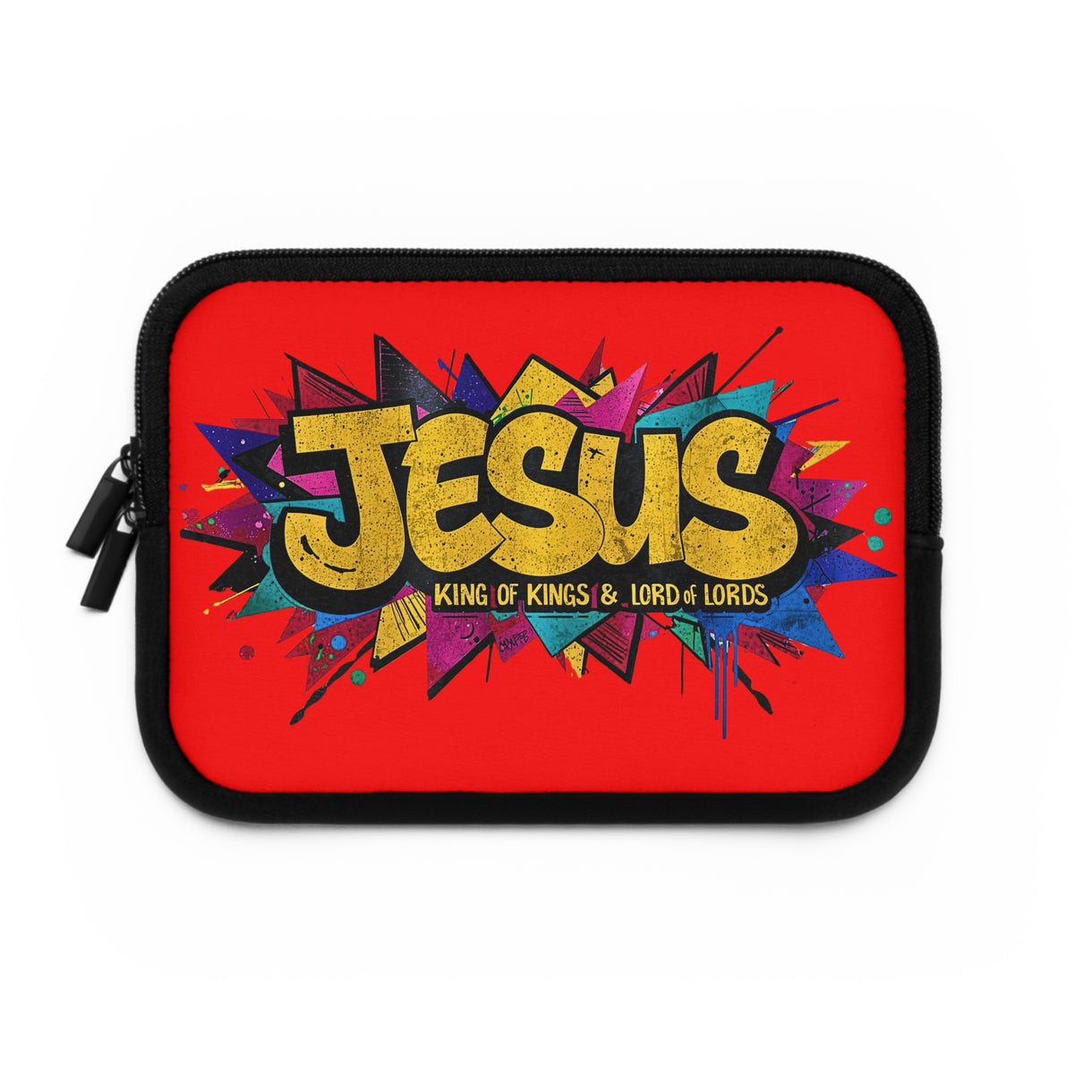 JESUS KING OF KINGS & LORD OF LORDS! Urban Graffiti Laptop & Tablet Sleeve RED