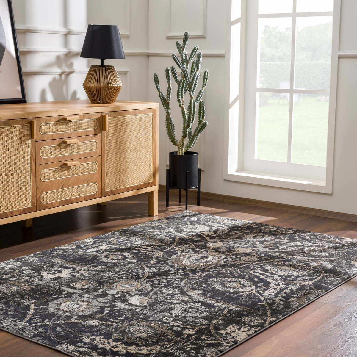 Georgiana Charcoal Area Rug
