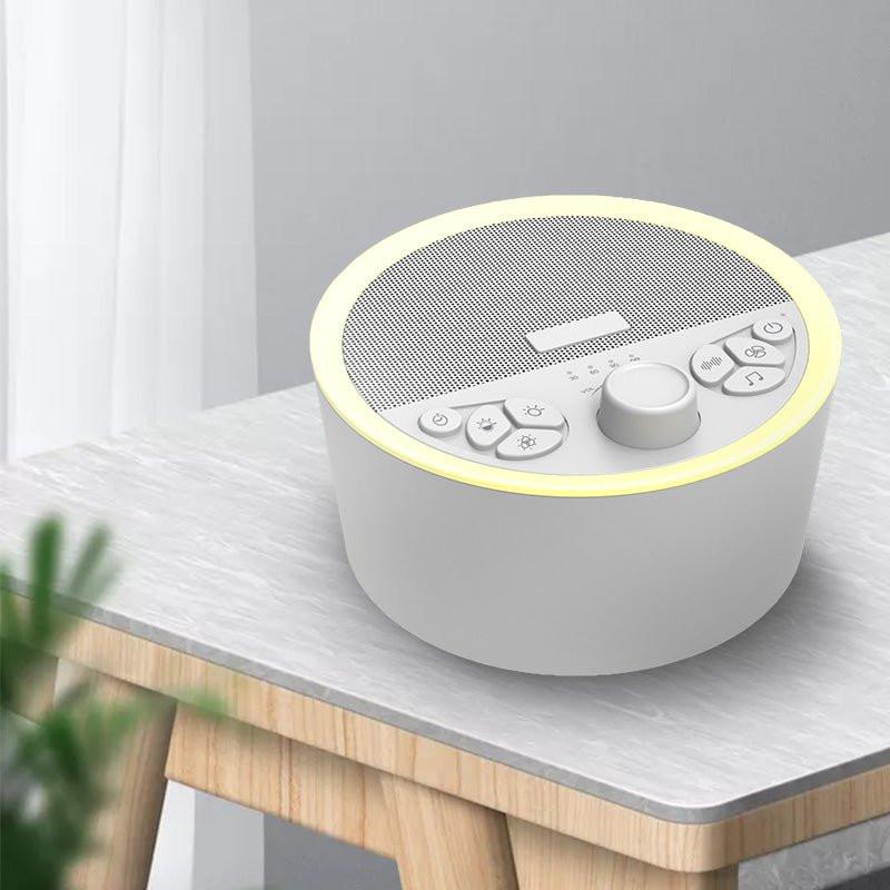 White Noise Sleep Machine with Lights - Portable & Rechargeable