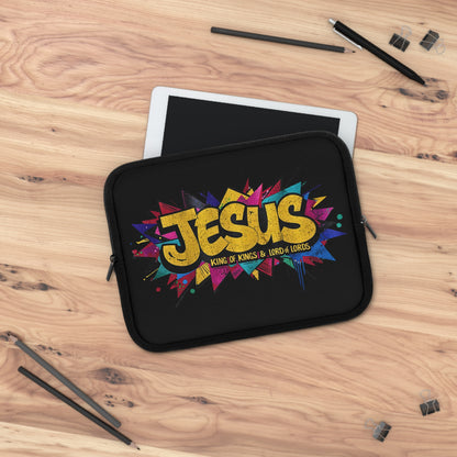 JESUS KING OF KINGS & LORD OF LORDS! Urban Graffiti Laptop & Tablet Sleeve