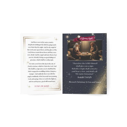 Christmas Nativity Greeting Card — "Christ Our Savior Is Born!" (Pack of 1, 10, 30, 50)