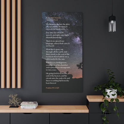 Copy of Psalm Starry Night Matte Canvas Wall Art — 'The Heavens Declare' Stretched 1.25"
