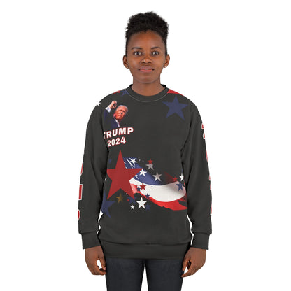 TRUMP 2024 UNISEX SWEATSHIRT - 'NOTHING WILL SLOW ME DOWN I WILL NEVER SURRENDER' FIGHT! FIGHT! FIGHT!