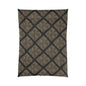 Vintage Damask Lattice Comforter – Brown Ornate Pattern Bedspread