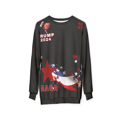 TRUMP 2024 UNISEX SWEATSHIRT - 'NOTHING WILL SLOW ME DOWN I WILL NEVER SURRENDER', "AND LOOK WHAT HAPPENED, IS IT CRAZY?!"FIGHT! FIGHT! FIGHT!