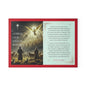 Tempered Glass Cutting Board Dark Red Background — Nativity Angels & Luke 2:11-14 (Christmas Kitchen Decor)