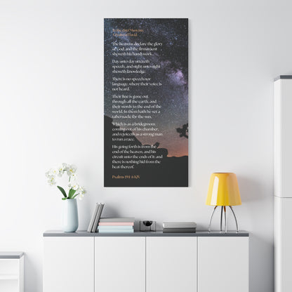 Copy of Psalm Starry Night Matte Canvas Wall Art — 'The Heavens Declare' Stretched 1.25"