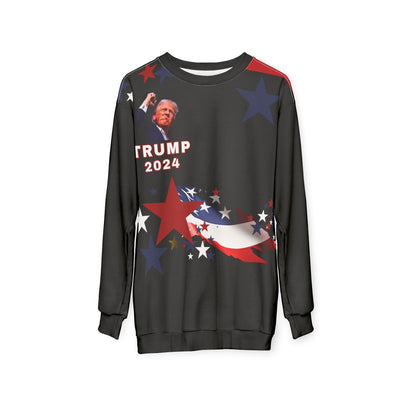 TRUMP 2024 UNISEX SWEATSHIRT - 'NOTHING WILL SLOW ME DOWN I WILL NEVER SURRENDER' FIGHT! FIGHT! FIGHT!