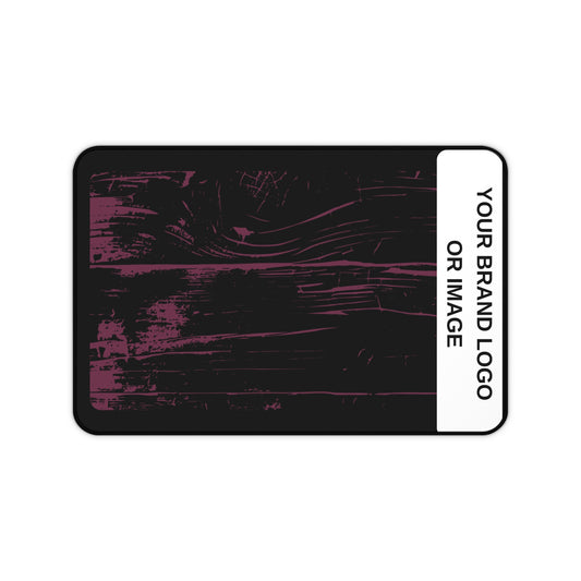 Desk Mat - Minimal Black Mouse Pad with "SOLO ORIGIN" Logo