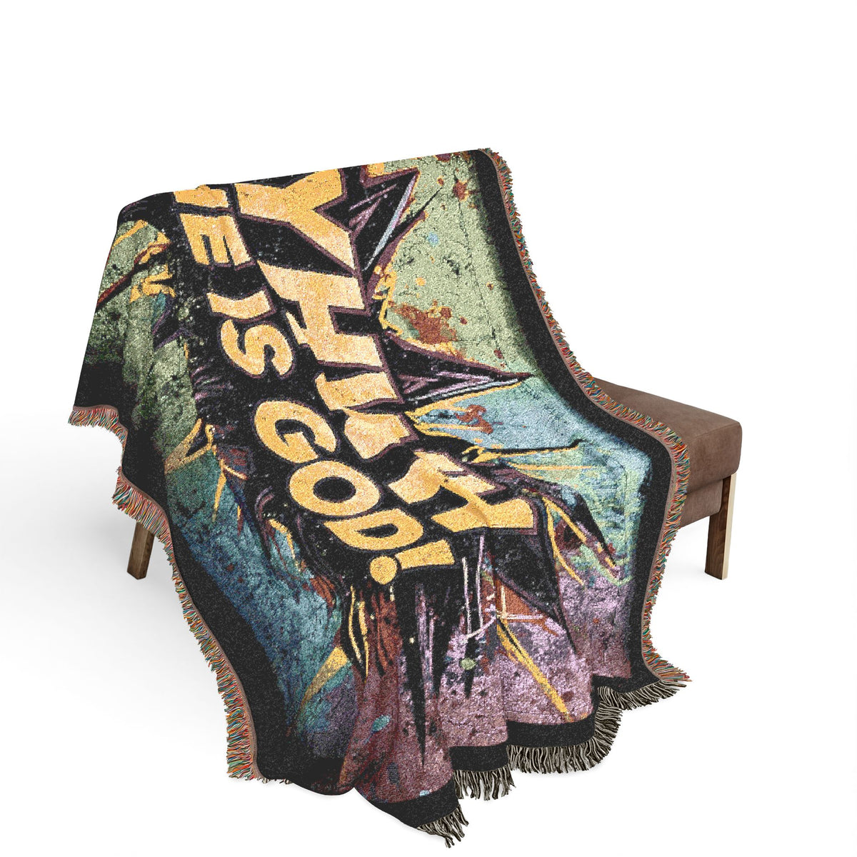 YHWH He Is God Christian Faith Woven Blanket