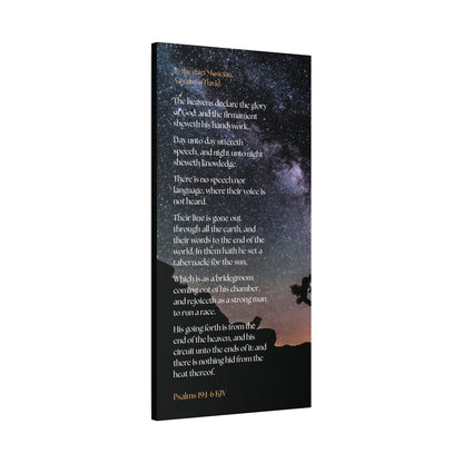 Copy of Psalm Starry Night Matte Canvas Wall Art — 'The Heavens Declare' Stretched 1.25"