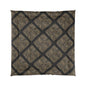 Vintage Damask Lattice Comforter – Brown Ornate Pattern Bedspread