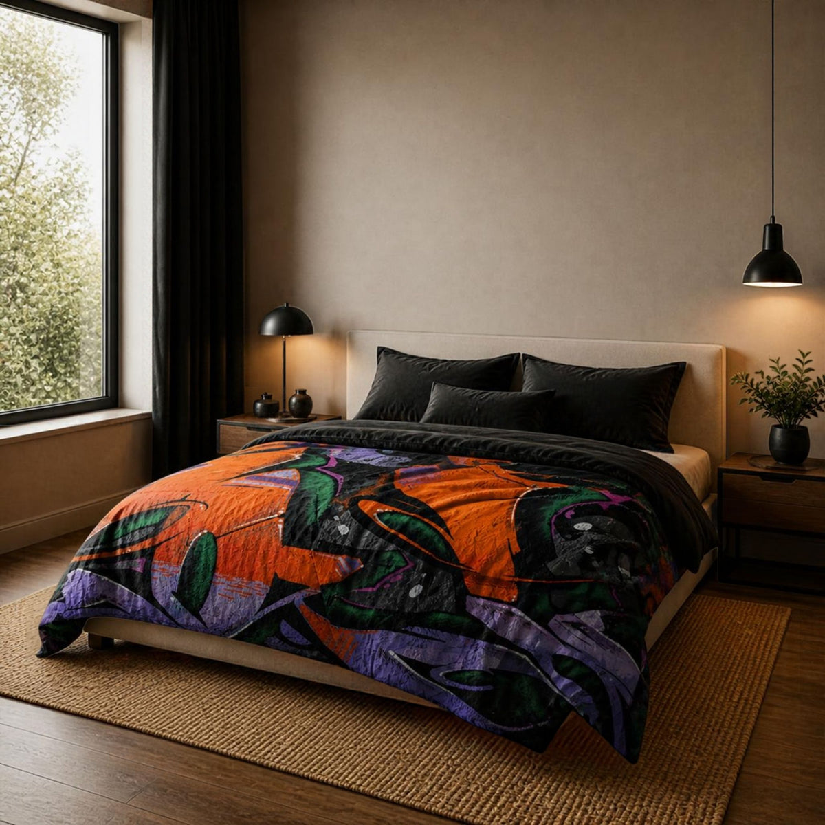 Urban Canvas Comforter - Abstract Graffiti Bedding