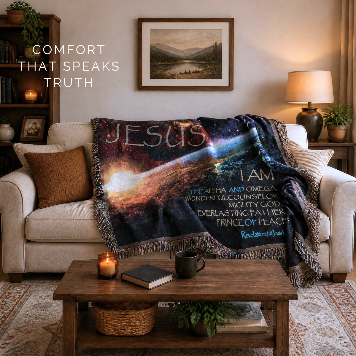 Jesus I Am Woven Blanket – Christian Inspirational Throw
