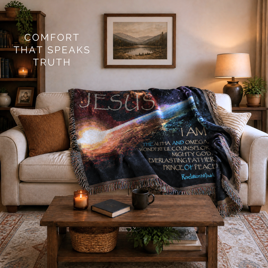 Jesus I Am Woven Blanket – Christian Inspirational Throw
