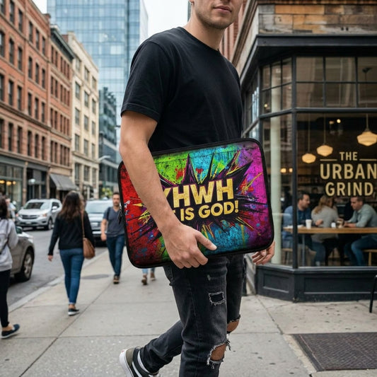 YHWH He Is God! Urban Graffiti Laptop & Tablet Sleeve