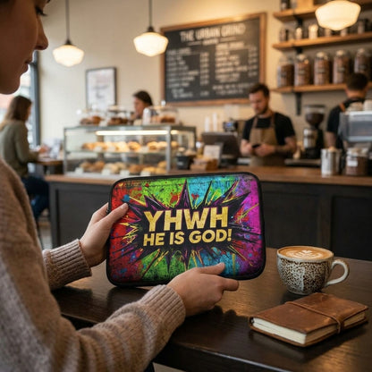 YHWH He Is God! Urban Graffiti Laptop & Tablet Sleeve