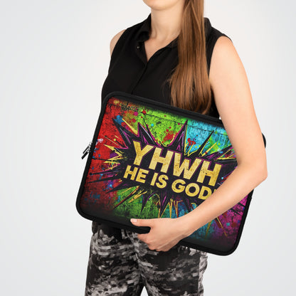 YHWH He Is God! Urban Graffiti Laptop & Tablet Sleeve