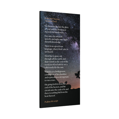 Copy of Psalm Starry Night Matte Canvas Wall Art — 'The Heavens Declare' Stretched 1.25"