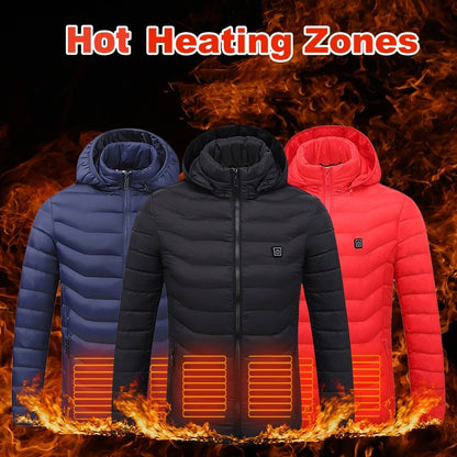 *** FREE 30000maH POWERBANK AND FREE SHIPPING! *** RECHARGEABLE UNISEX USB THERMAL HEATED JACKET