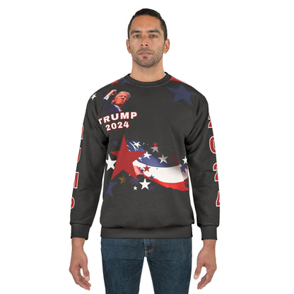 TRUMP 2024 UNISEX SWEATSHIRT - 'NOTHING WILL SLOW ME DOWN I WILL NEVER SURRENDER' FIGHT! FIGHT! FIGHT!