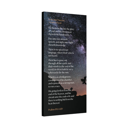 Copy of Psalm Starry Night Matte Canvas Wall Art — 'The Heavens Declare' Stretched 1.25"