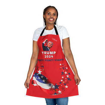 APRON - STAND WITH TRUMP FIGHT! FIGHT! FIGHT! PRE-ELECTION 2024 RED APRON WITH WHITE OR BLACK STRAPS