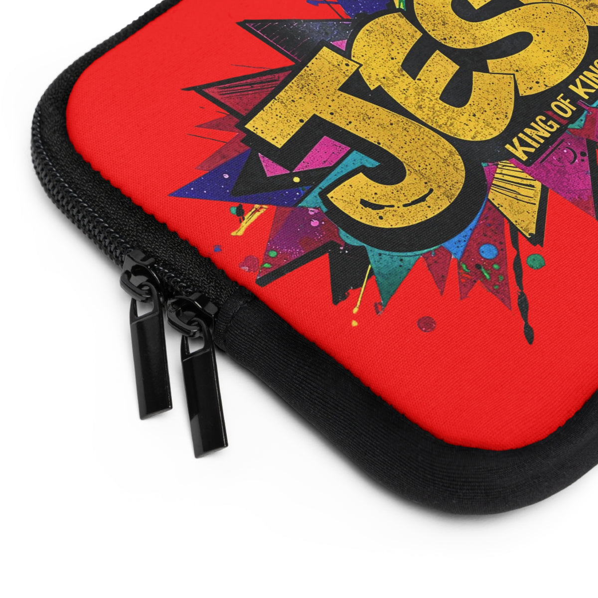JESUS KING OF KINGS & LORD OF LORDS! Urban Graffiti Laptop & Tablet Sleeve RED