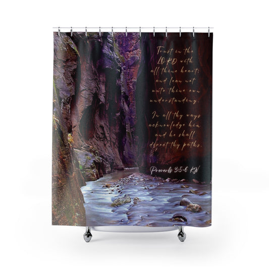 Floral Graffiti Shower Curtain — Bold Blue & Yellow Abstract Bath Decor