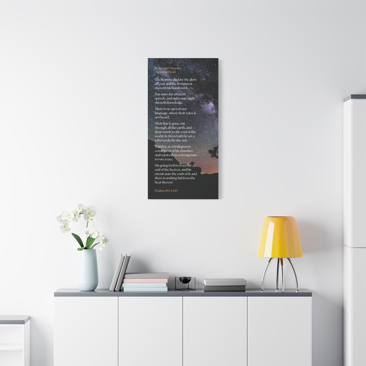 Copy of Psalm Starry Night Matte Canvas Wall Art — 'The Heavens Declare' Stretched 1.25"