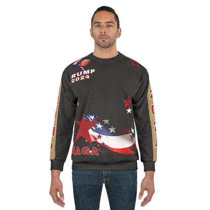 TRUMP 2024 UNISEX SWEATSHIRT - 'NOTHING WILL SLOW ME DOWN I WILL NEVER SURRENDER', "AND LOOK WHAT HAPPENED, IS IT CRAZY?!"FIGHT! FIGHT! FIGHT!