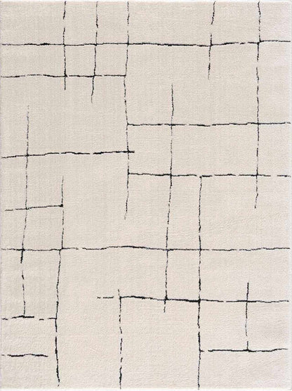 Koume Beige Maze Area Rug