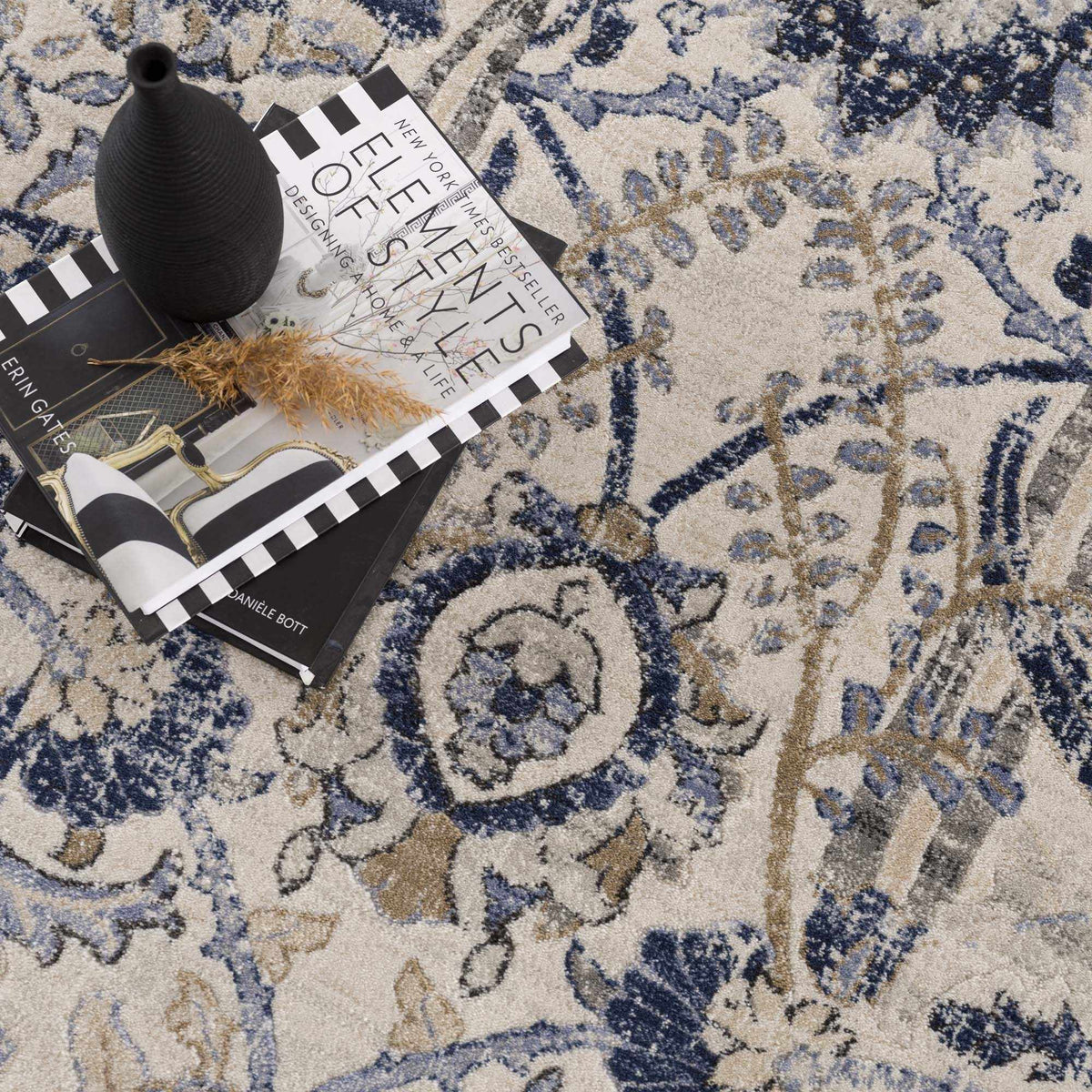 Georgiana Blue & Beige Oushak Rug
