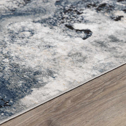Kirkland Dark Blue Marble Rug