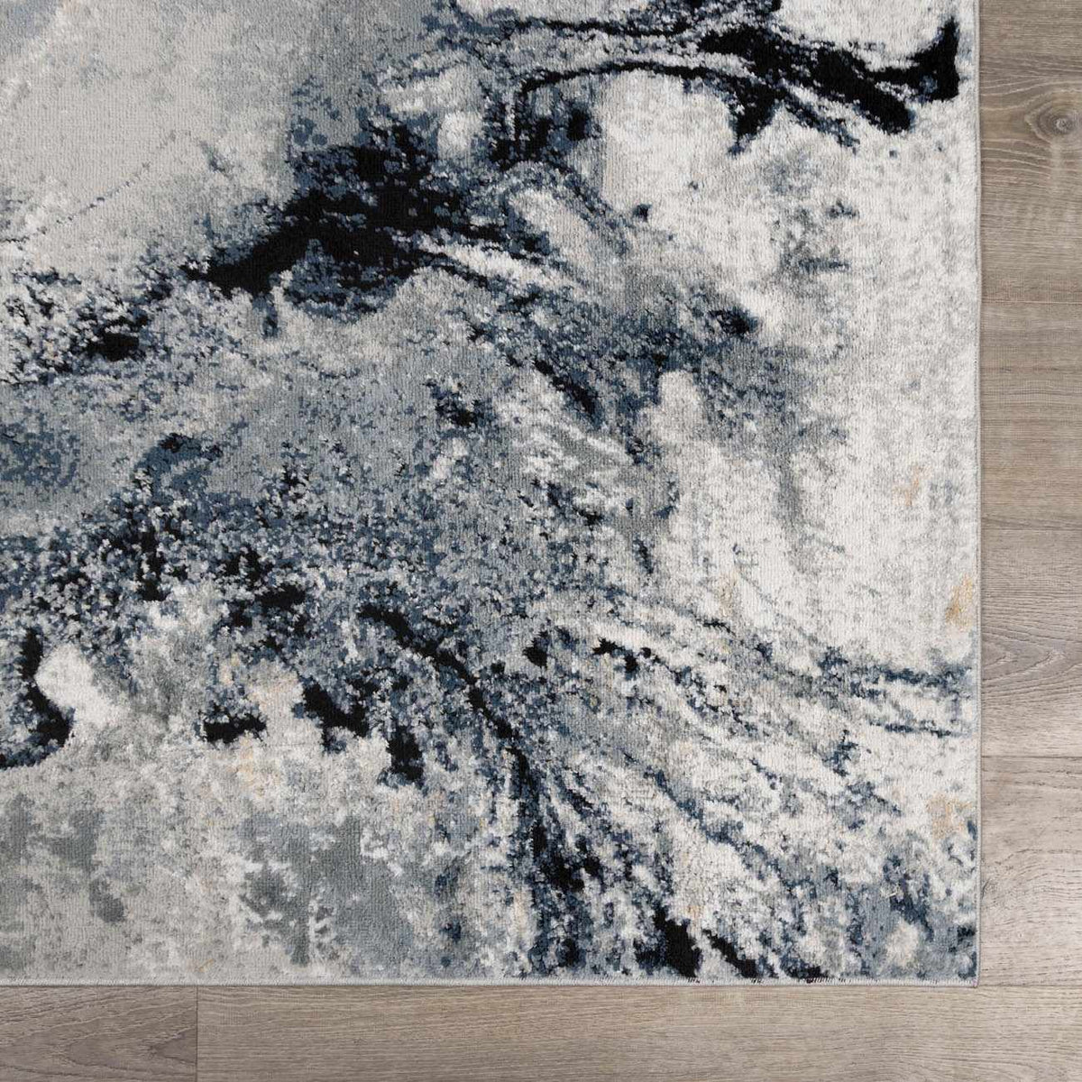 Kirkland Dark Blue Marble Rug
