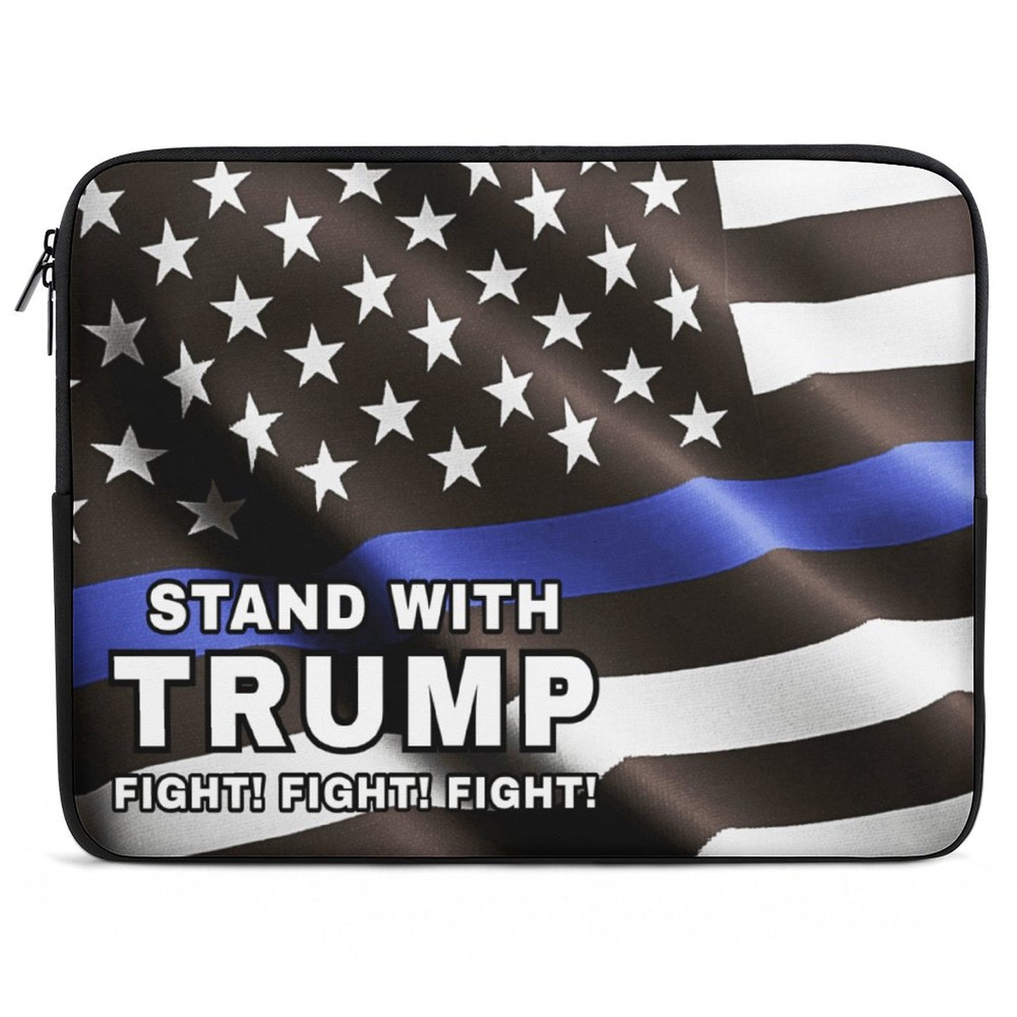 STAND WITH TRUMP FIGHT! FIGHT! FIGHT! LAW ENFORCEMENT FLAG NEOPRENE LAPTOP SLEEVE (Multiple Sizes) *** FREE SHIPPING! ***