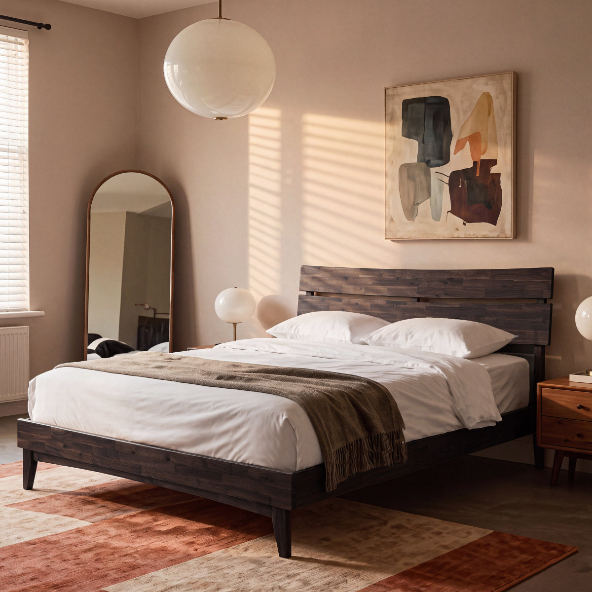 Aurora Solid Wood Bed Frame